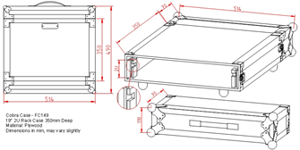 Cobra 2U 19-Inch Rack Case 350mm Deep% 